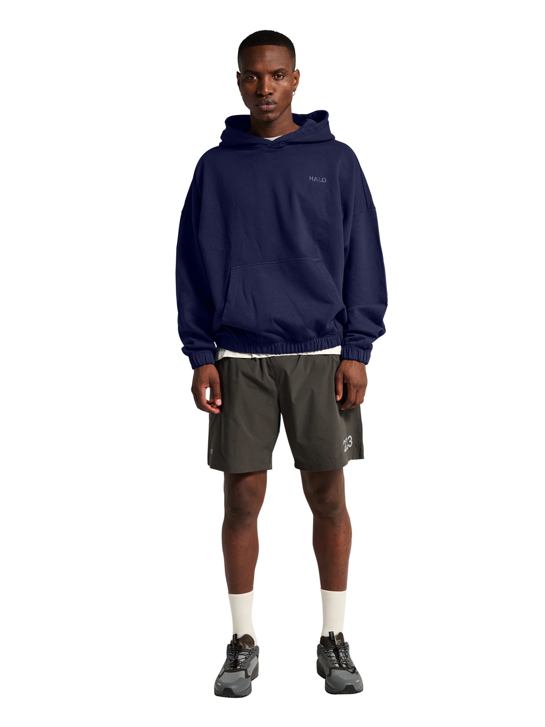 HALO DHOBI BOXY HOODIE