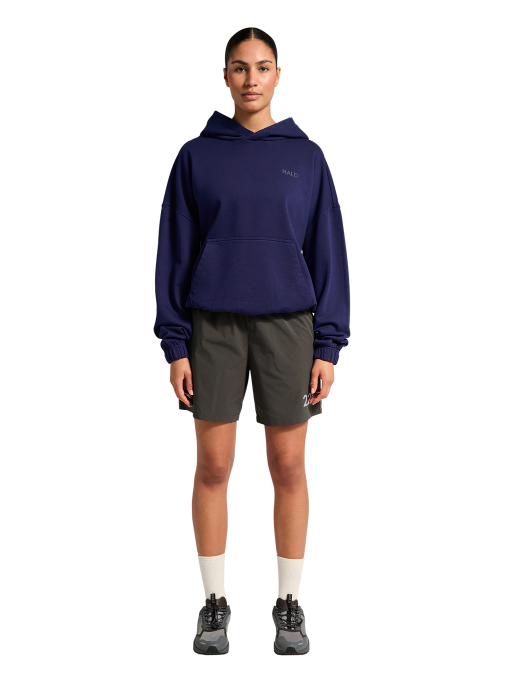 HALO DHOBI BOXY HOODIE